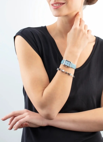 Комплект Coeur de Lion Часы Spikes Sky Blue + Браслет Ice Serenity 7670/53-0741