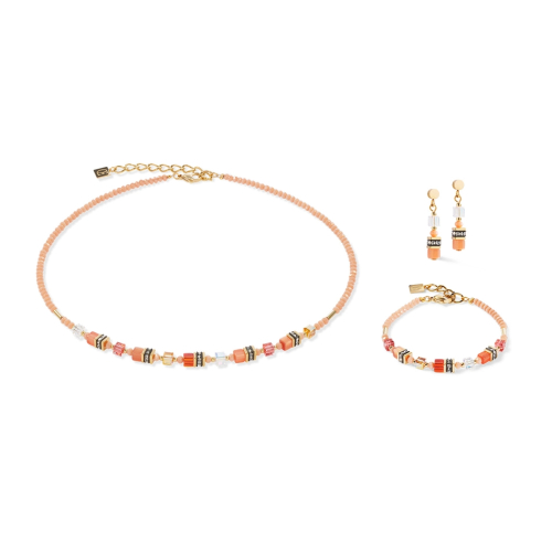 Фото Серьги Mini Cubes orange Coeur de Lion 4565/21-0200