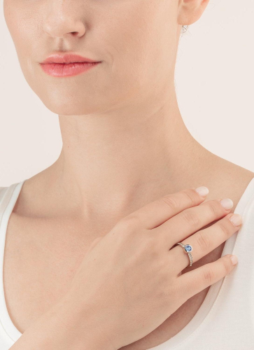 Фото Кольцо Light Blue-Silver Coeur de Lion 0228/40-0741 52