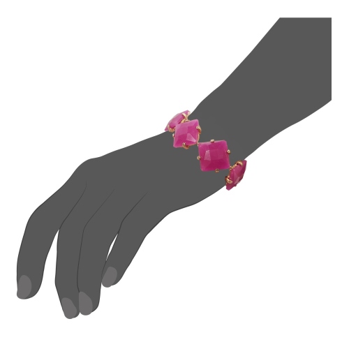 Фото Браслет Estrosia с кварцем  фуксия ES-BRD14