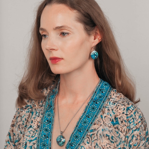 Серьги Fiore Luna AE01156-4 BL/S