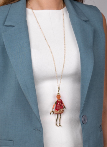 Фото Подвеска Miamelie кукла Эвелия в красном