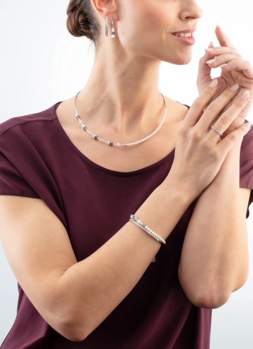 Фото Серьги Mini Fusion Pearls silver-white Coeur de Lion 4087/21-1417