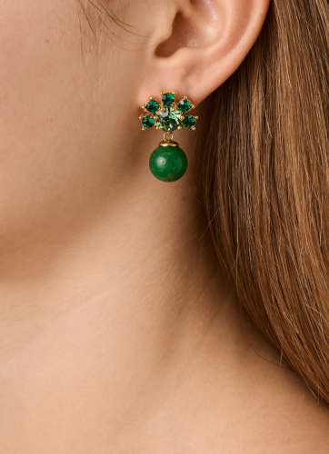 Фото Серьги VERONICA SG EMERALD GREEN Dyrberg Kern 450110