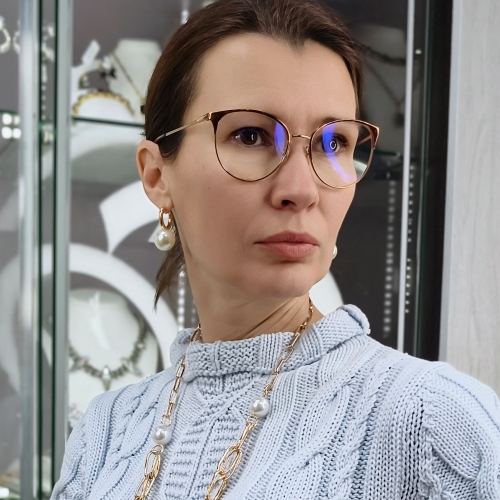 Серьги WHITE PEARL Fiore Luna ABE23446-01 G