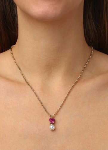 COLUME SG ROSE/WHITE PEARL   колье 480118