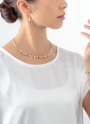 Фото Колье Princess Pearls grey-crystal Coeur de Lion 6022/10-1218