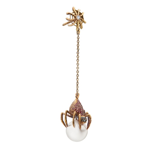 Фото Серьги Ragno Art Nouveau piccolo Fiore di Firenze OR2210-1 GRANAT