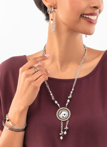 Фото Серьги Black-Silver Coeur de Lion 0136/21-1317