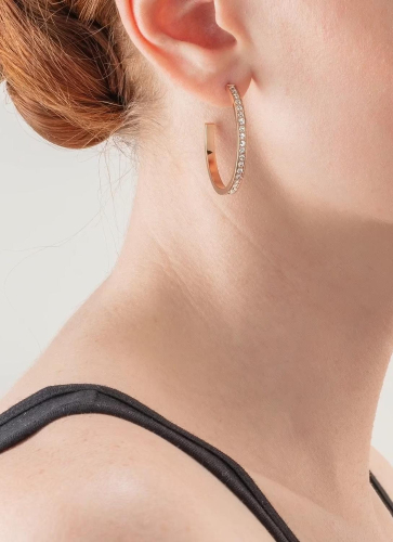 Фото Серьги Crystal-Rose gold Coeur de Lion 0128/21-1822