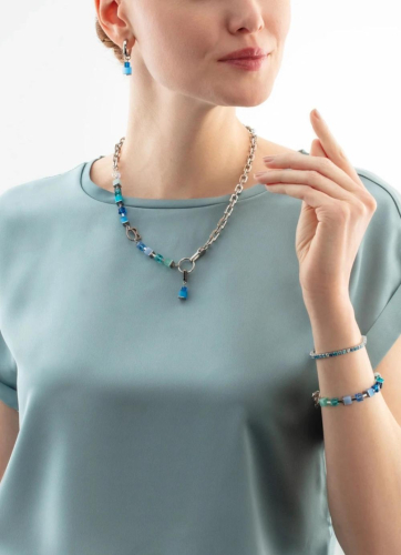 Фото Колье Blue-Turquoise Coeur de Lion 4712/10-0706