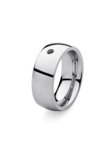 Фото Кольцо - база Basic big silver 18.4 мм Qudo 627004 S
