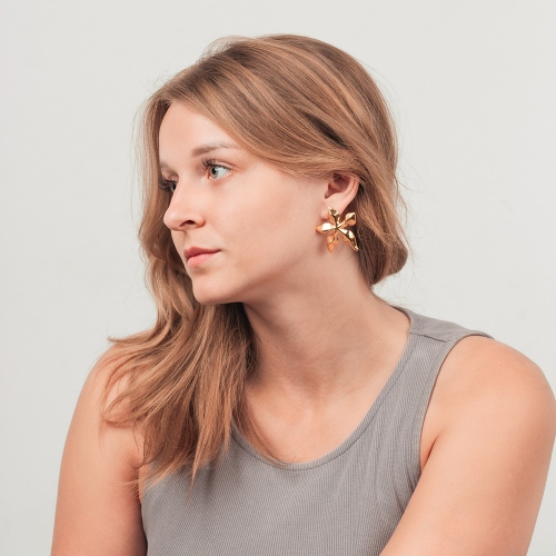 Серьги Цветок Fiore Luna AWE2712-G