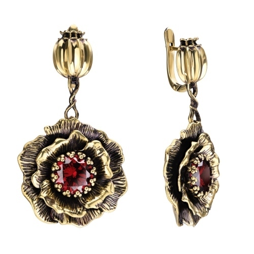 Фото Серьги PAPAVERO Fiore di Firenze OR171021 GRANATO