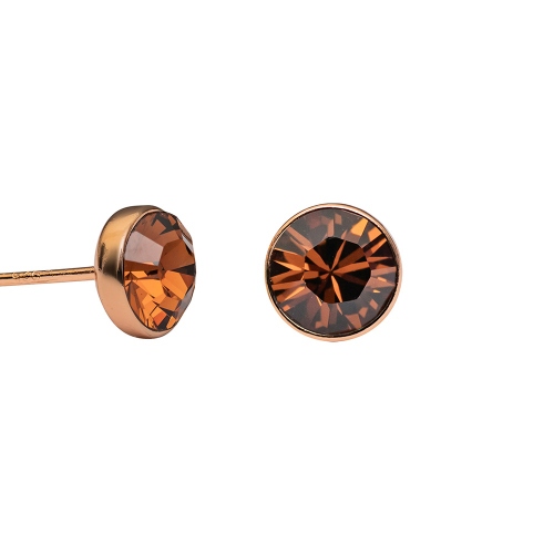 Фото Пусеты Smoked Topaz Kristal Fiore Luna SWE297 ST RG