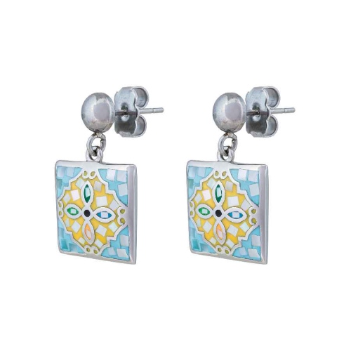 Фото Серьги ENAMEL MIX Art Deco Fiore Luna AE03194-2 M/S