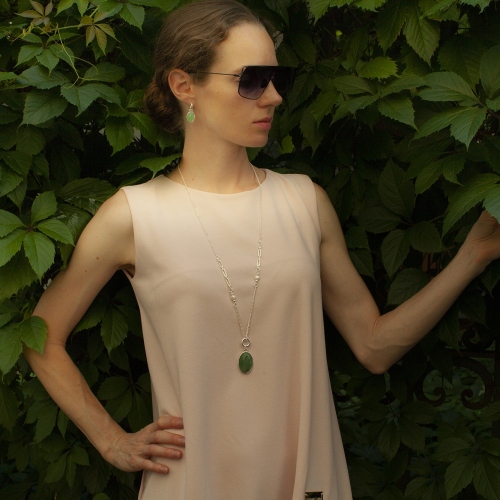 Фото Колье GREEN AVENTURINE Fiore Luna Classic Fiore Luna LN5155 G/S