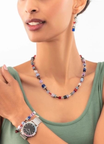 Фото Колье Red-blue-lilac Coeur de Lion 2838/10-0330