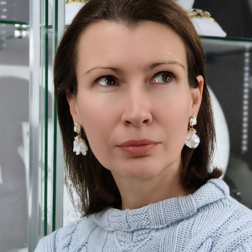 Серьги IMITATION MOTHER-OF-PEARL Fiore Luna ABE25644-01 G