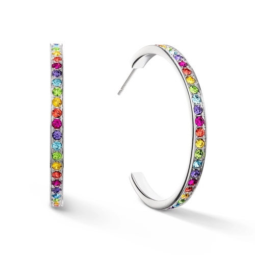 Фото Серьги-кольца Multicolour-Silver Coeur de Lion Coeur de Lion 0128/21-1517