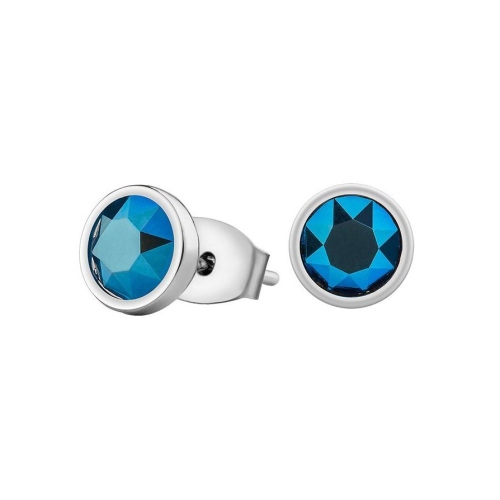 Фото Пусеты Crystal Metallic Blue Kristal Fiore Luna SWE298 CMB S