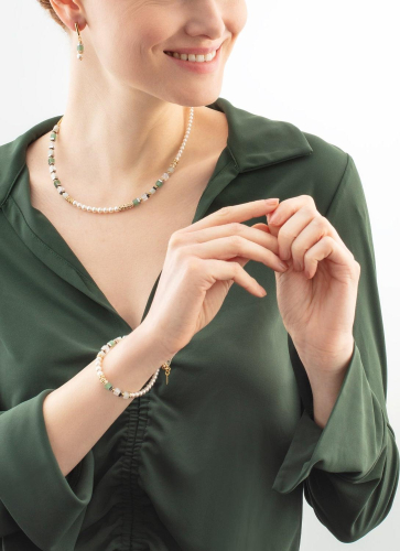 Фото Колье Fusion Offset gold green Coeur de Lion 4354/10-0500