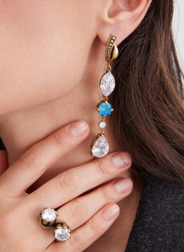 Фото Серьги SEGRETI DELL'OCEANO Fiore di Firenze OR0588-0431 ACQUAMARINA