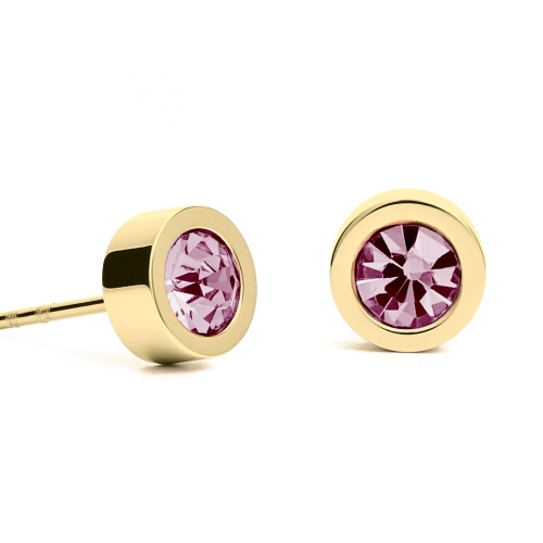 Пусеты Rhodolite 6х3 Fiore Luna SWE126 RH G