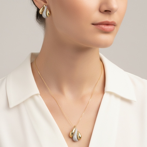 Комплект колье+серьги Fiore Luna SG205870E-001 G