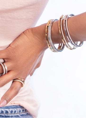 Фото Браслет 19 Eternal Unity Bangle gold-multicolour pastel Coeur de Lion 0136/32-1590