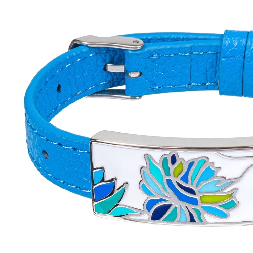 Фото Браслет на голубом кожанном ремешке Fiore Luna Classic Fiore Luna CB03599-16A
