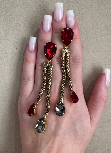 Фото Серьги "Хромосомы" Claudio Canzian CC00202190 red