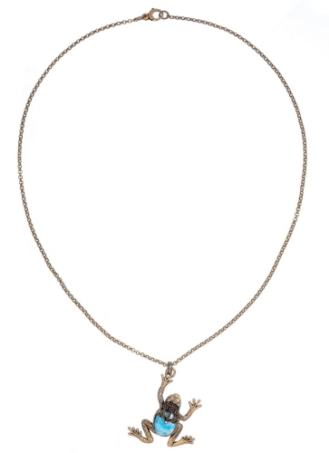 Фото Колье Alcozer&J лягушка ларимар жемчуг Swarovski  AL2502-C128JF24
