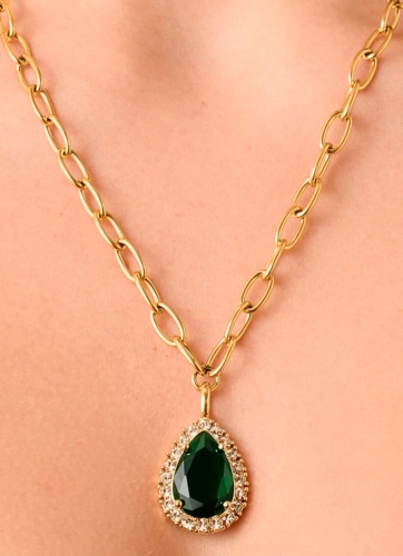 Фото Колье METTA SG EMERALD GREEN/GOLDEN Dyrberg Kern 450080