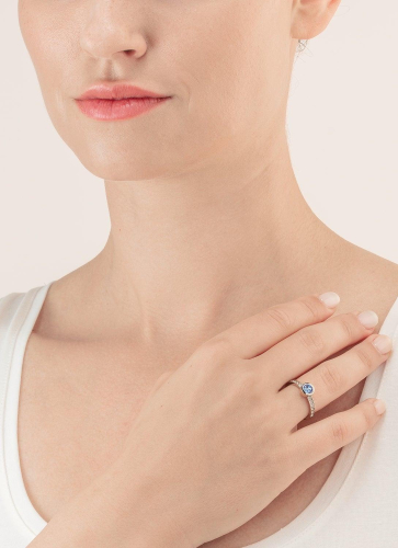 Фото Кольцо Light Blue-Silver Coeur de Lion 0228/40-0741 58