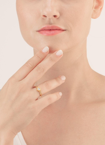 Фото Кольцо Crystal-Gold Coeur de Lion 0228/40-1816 58