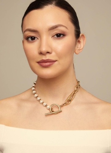 Фото Ожерелье Pearl & Match с золотом UNOde50 COL1841BPLORO0U
