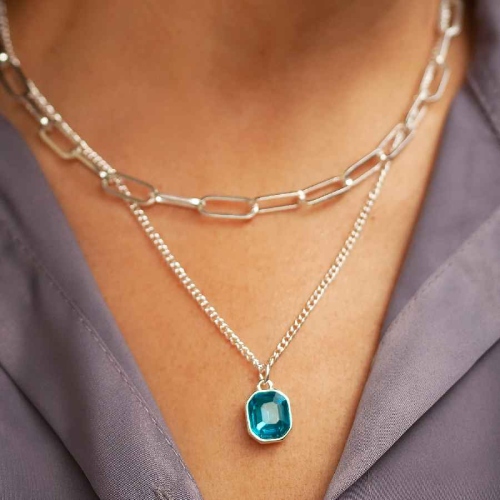 Фото Колье Aquamarine Elegia Fiore Luna LN6103 S