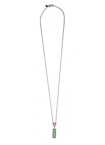 Фото Колье Estrosia цепь с подвеской кварц  зеленый ES-CLG25