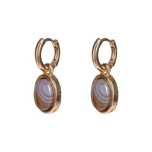 Фото Серьги COFFE AGATE Elegia Fiore Luna LE1201 BR/G