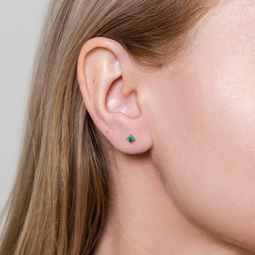 Фото Пусеты GREEN Art Deco Fiore Luna AE03187-8A G/S