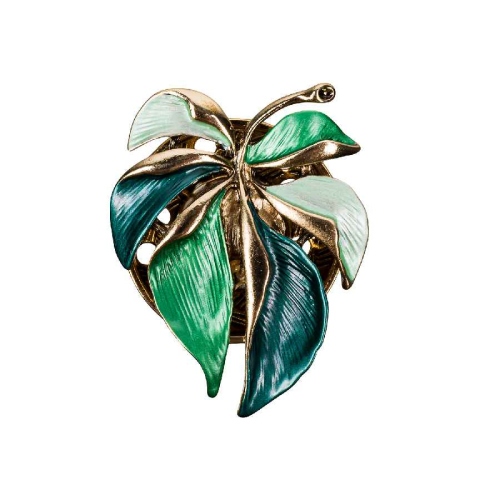 Фото Брошь Лист резной Fiore Luna Classic XZ0863.16 G/G