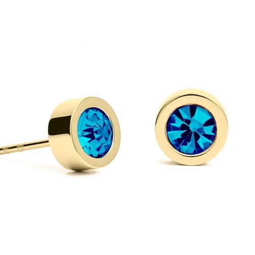 Пусеты Aquamarine 5х2.5 Fiore Luna SWE125 AQ G