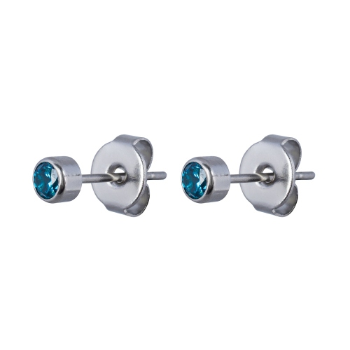 Фото Пусеты Cubic zirconia Blue Topaz Fiore Luna Classic SWE0128 BT S