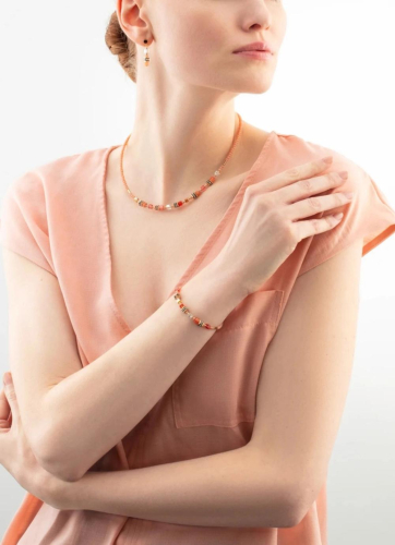 Фото Серьги Mini Cubes orange Coeur de Lion 4565/21-0200