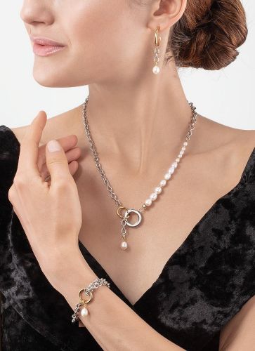 Фото Колье Freshwater Pearls with O-ring bicolor Coeur de Lion 1104/10-1426