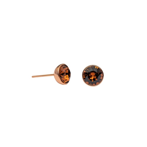 Фото Пусеты Smoked Topaz Kristal Fiore Luna SWE298 ST RG