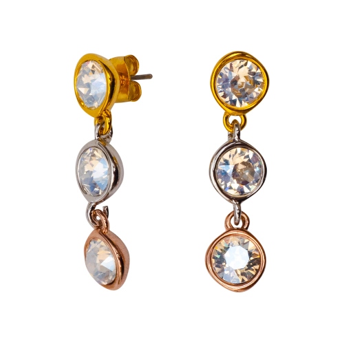 Фото Серьги Gray colors (Crystal, Grey, Black diamond) Kristal Fiore Luna A2101SW-E01.3 BW/MIX