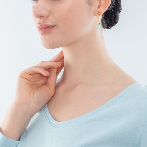 Фото Серьги Turquoise-Gold Coeur de Lion 2838/21-0616
