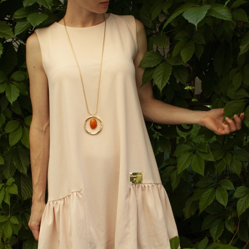 Фото Колье ORANGE OPAL Elegia Fiore Luna LN5140 R/G